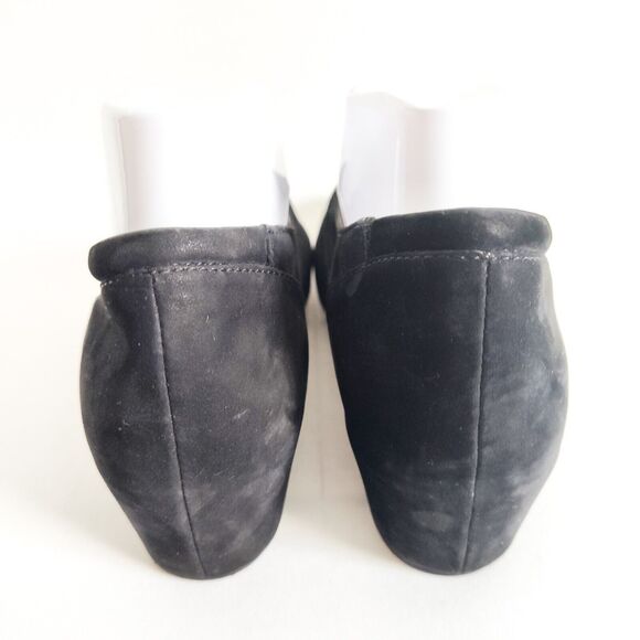 Josef Seibel Black Suede Leather Slip On Hidden Wedge Loafer Womens Size 39 / 8 - Picture 7 of 11